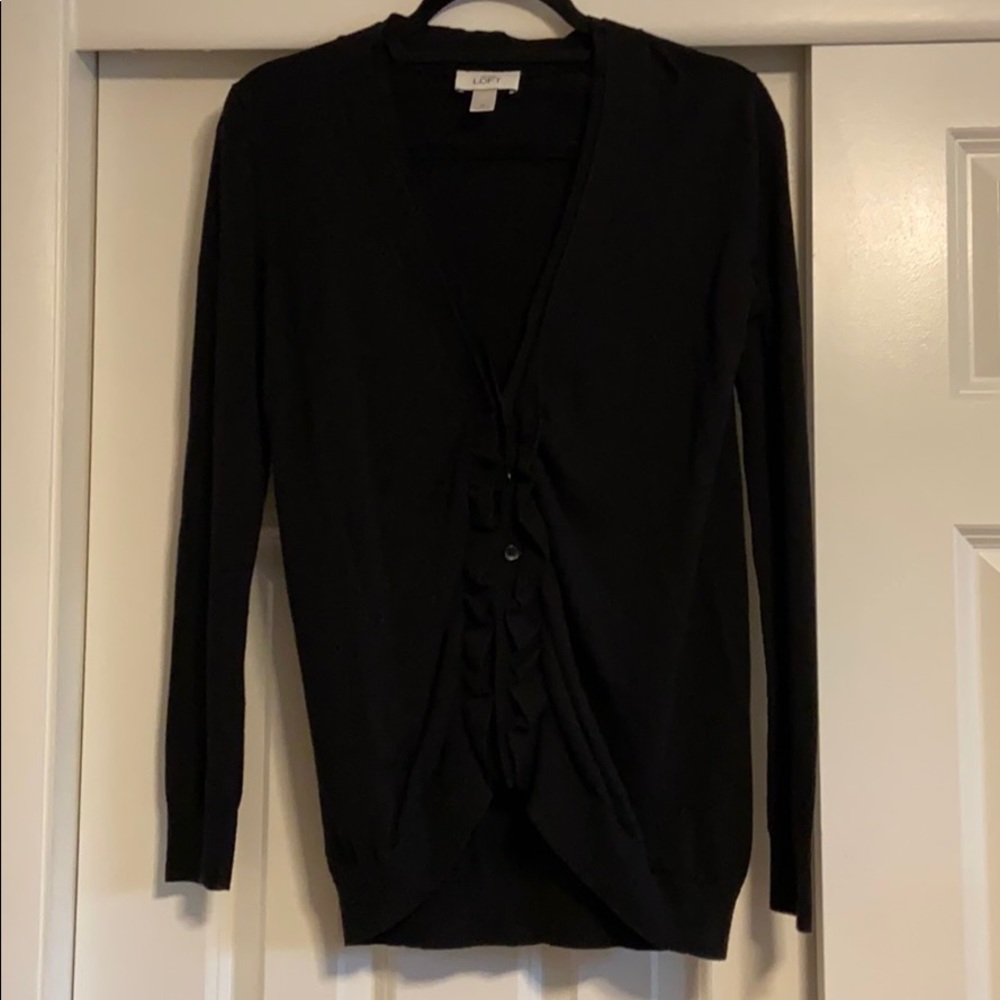 Black button down cardigan